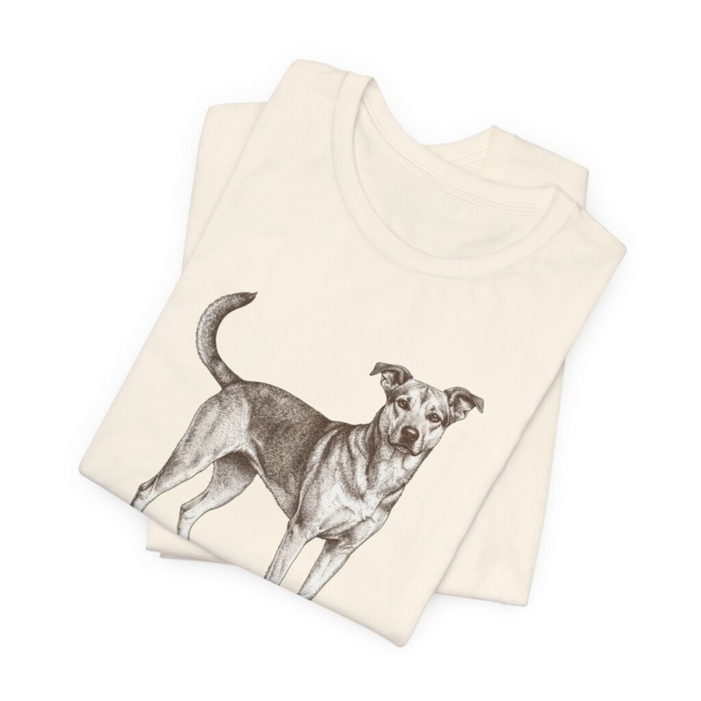 Mutt Dad Shirt, Vintage Dog Sketch Tee, Dog Dad Gift