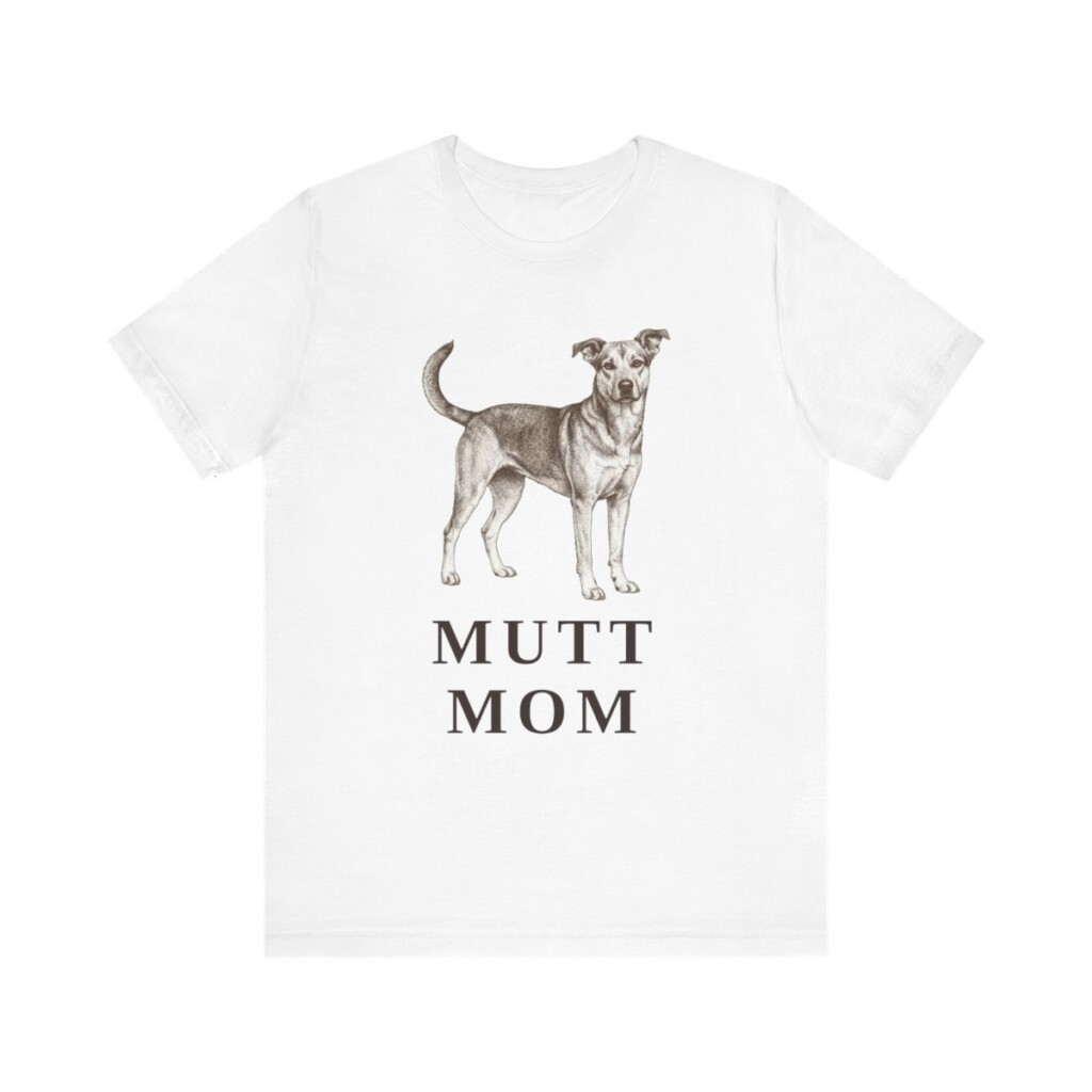 Mutt Mom Shirt, Vintage Dog Sketch Tee, Dog Mom Gift