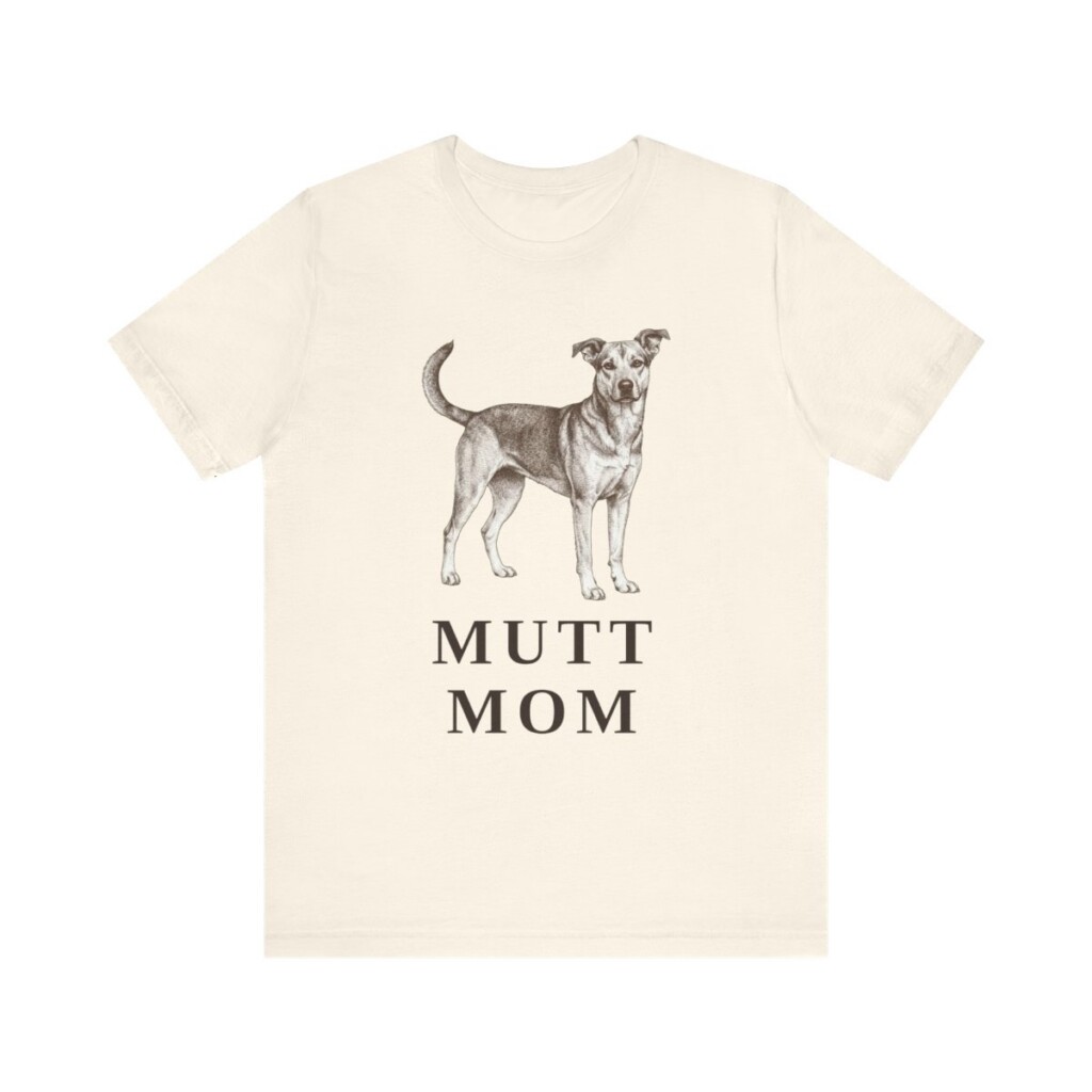 Mutt Mom Shirt, Vintage Dog Sketch Tee, Dog Mom Gift
