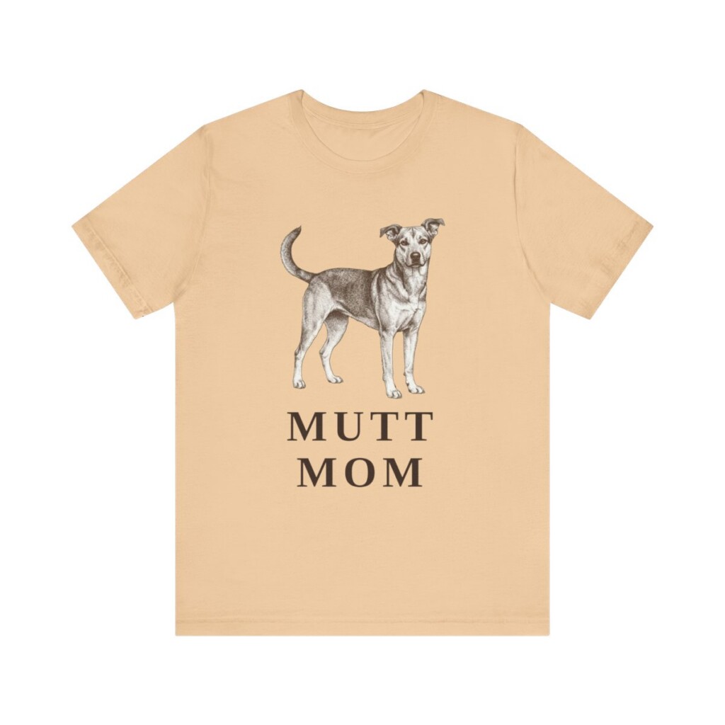 Mutt Mom Shirt, Vintage Dog Sketch Tee, Dog Mom Gift