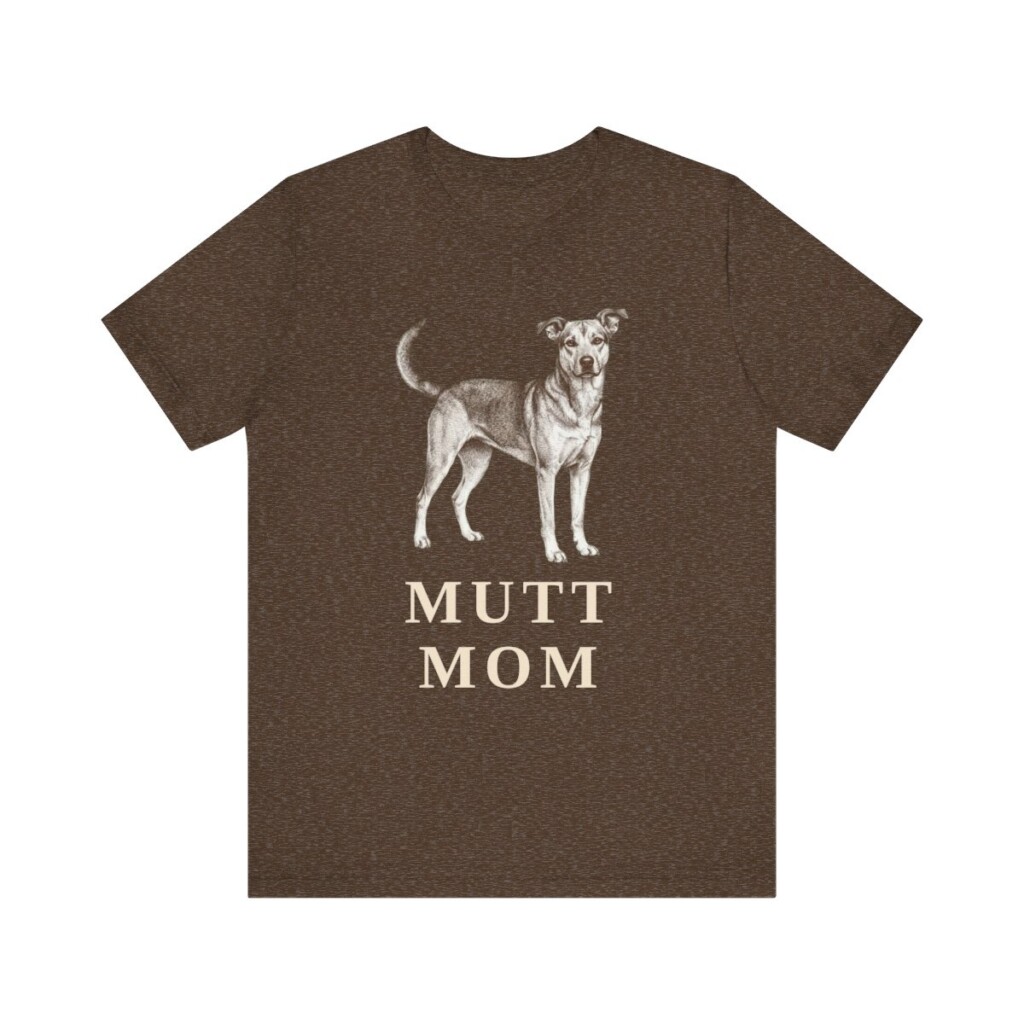 Mutt Mom Shirt, Vintage Dog Sketch Tee, Dog Mom Gift