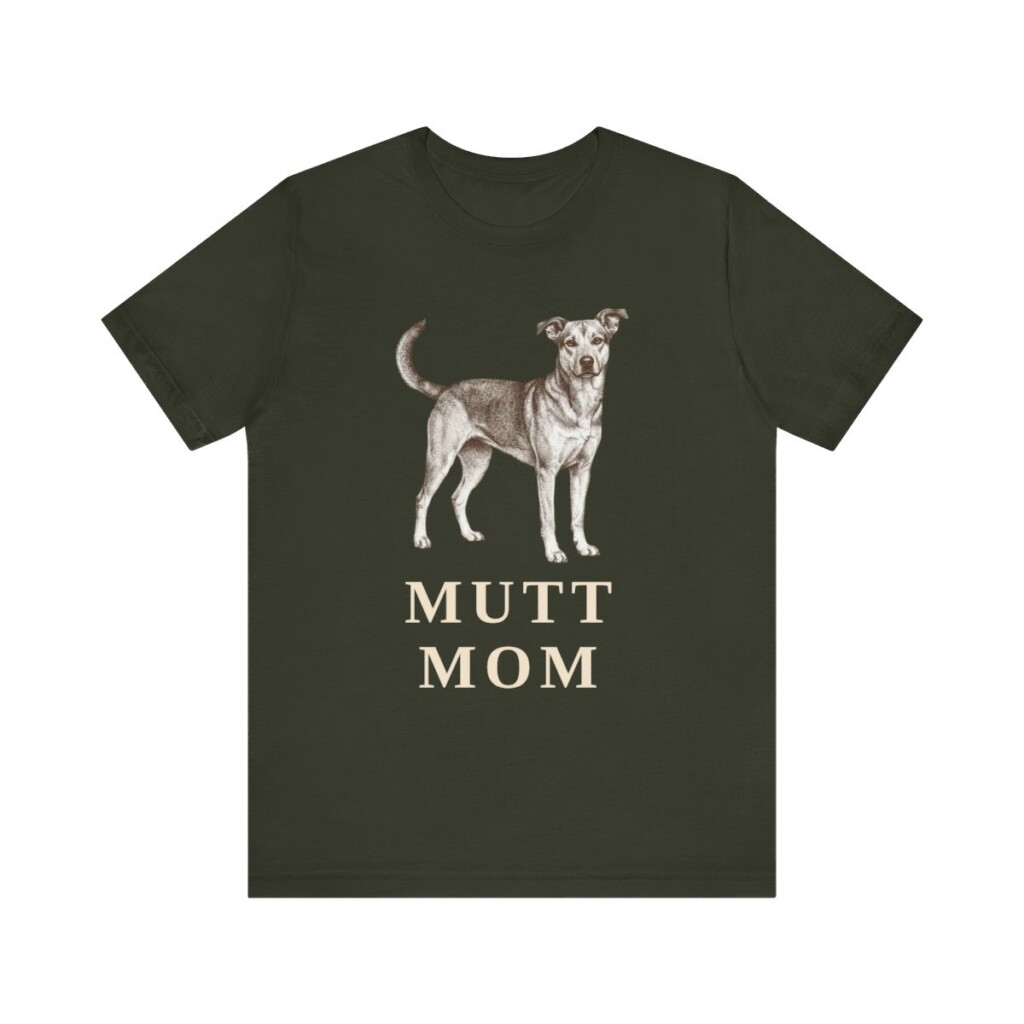 Mutt Mom Shirt, Vintage Dog Sketch Tee, Dog Mom Gift