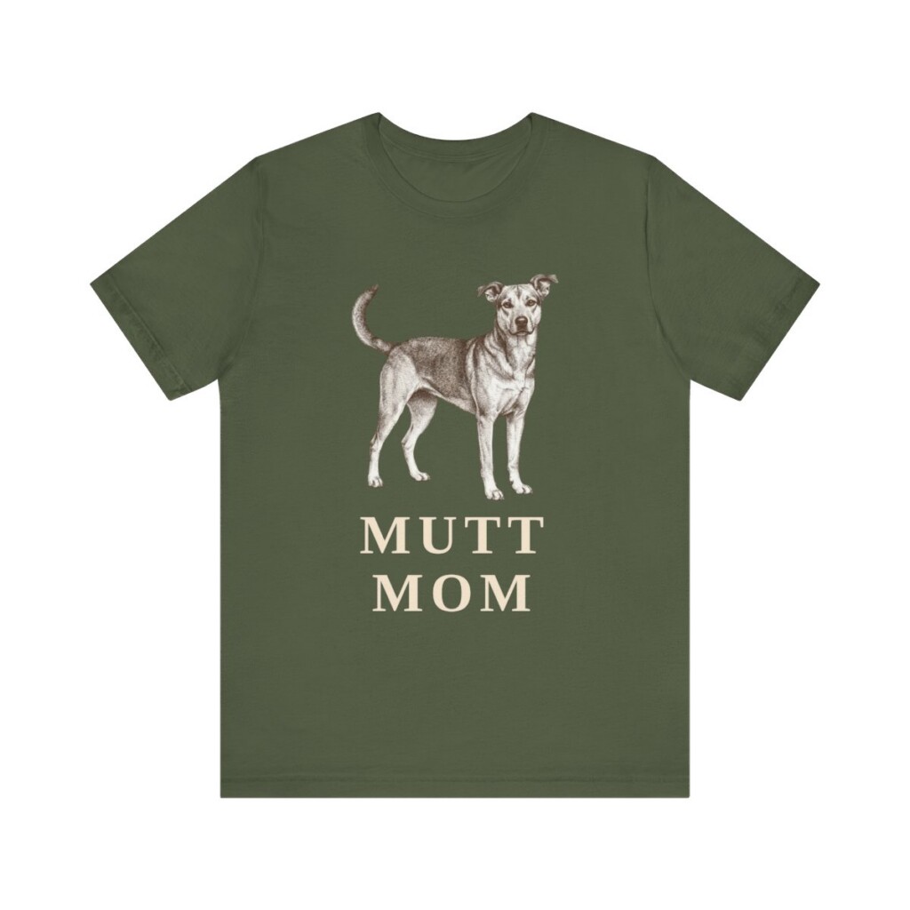 Mutt Mom Shirt, Vintage Dog Sketch Tee, Dog Mom Gift