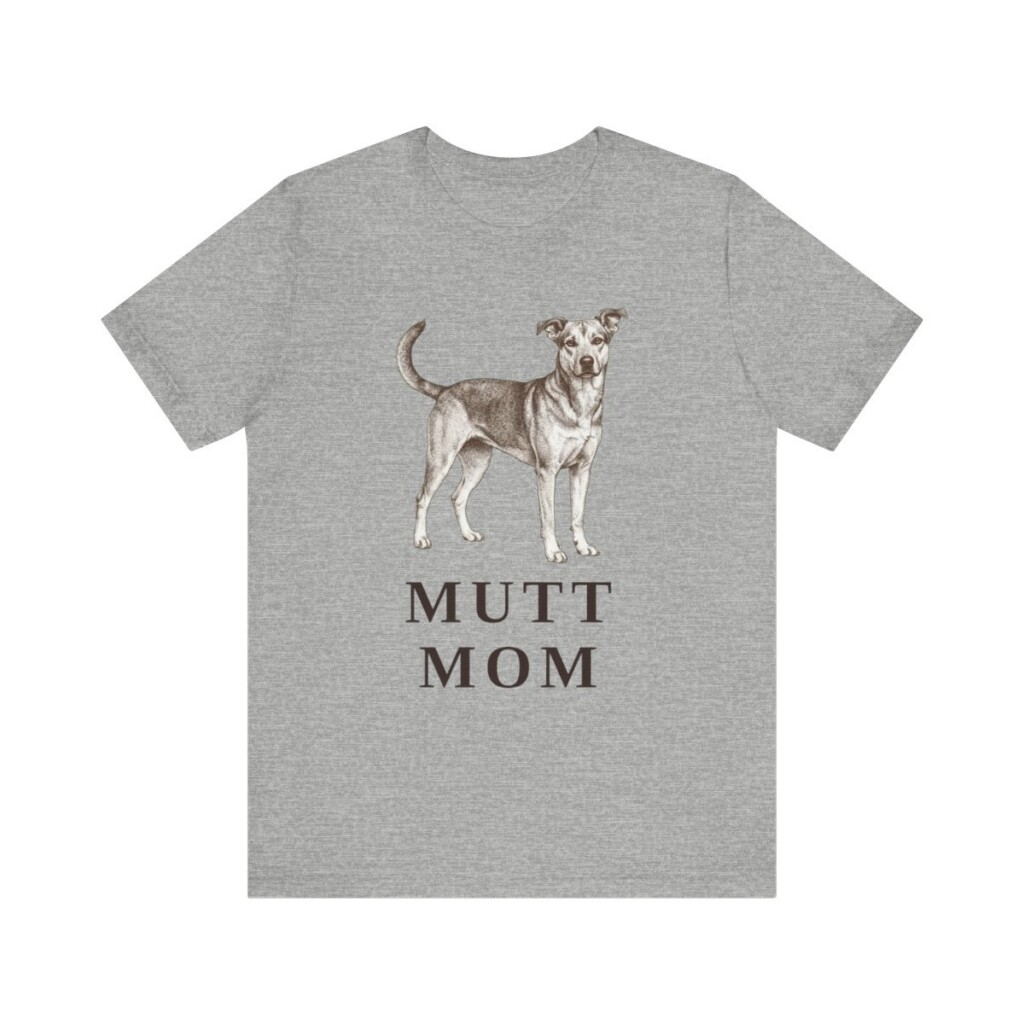 Mutt Mom Shirt, Vintage Dog Sketch Tee, Dog Mom Gift