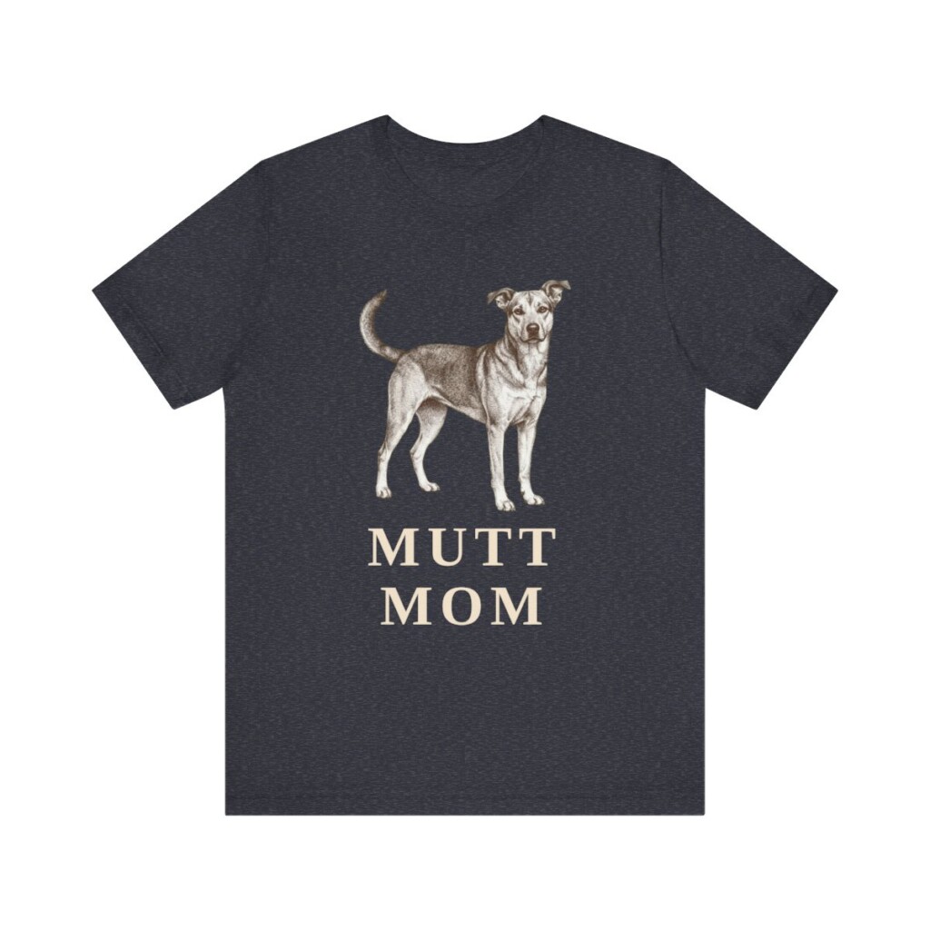Mutt Mom Shirt, Vintage Dog Sketch Tee, Dog Mom Gift