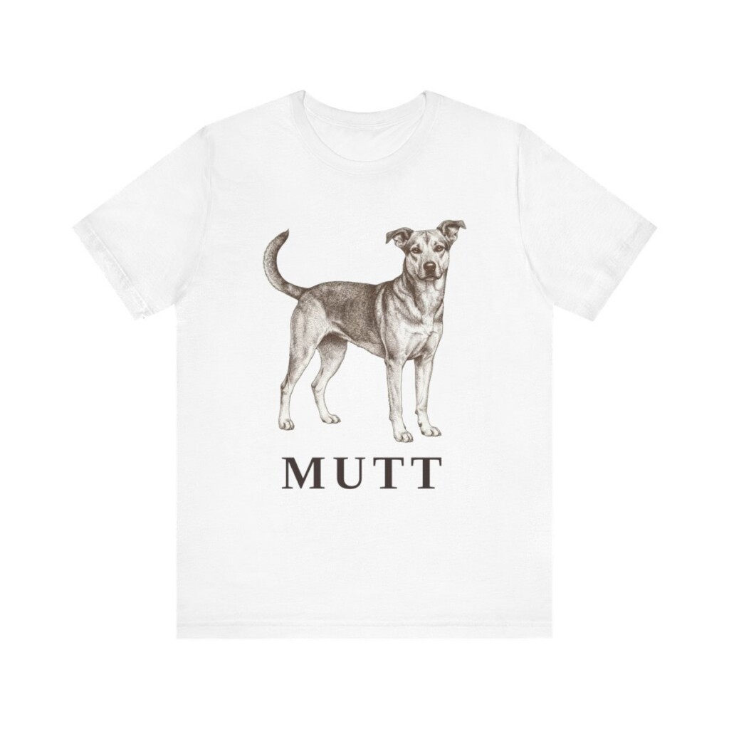 Mutt Lover Shirt, Vintage Dog Sketch Tee, Dog Lover Gift