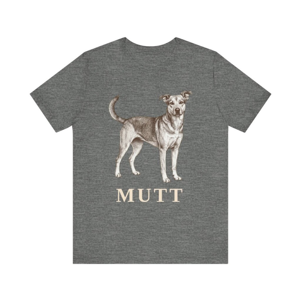 Mutt Lover Shirt, Vintage Dog Sketch Tee, Dog Lover Gift