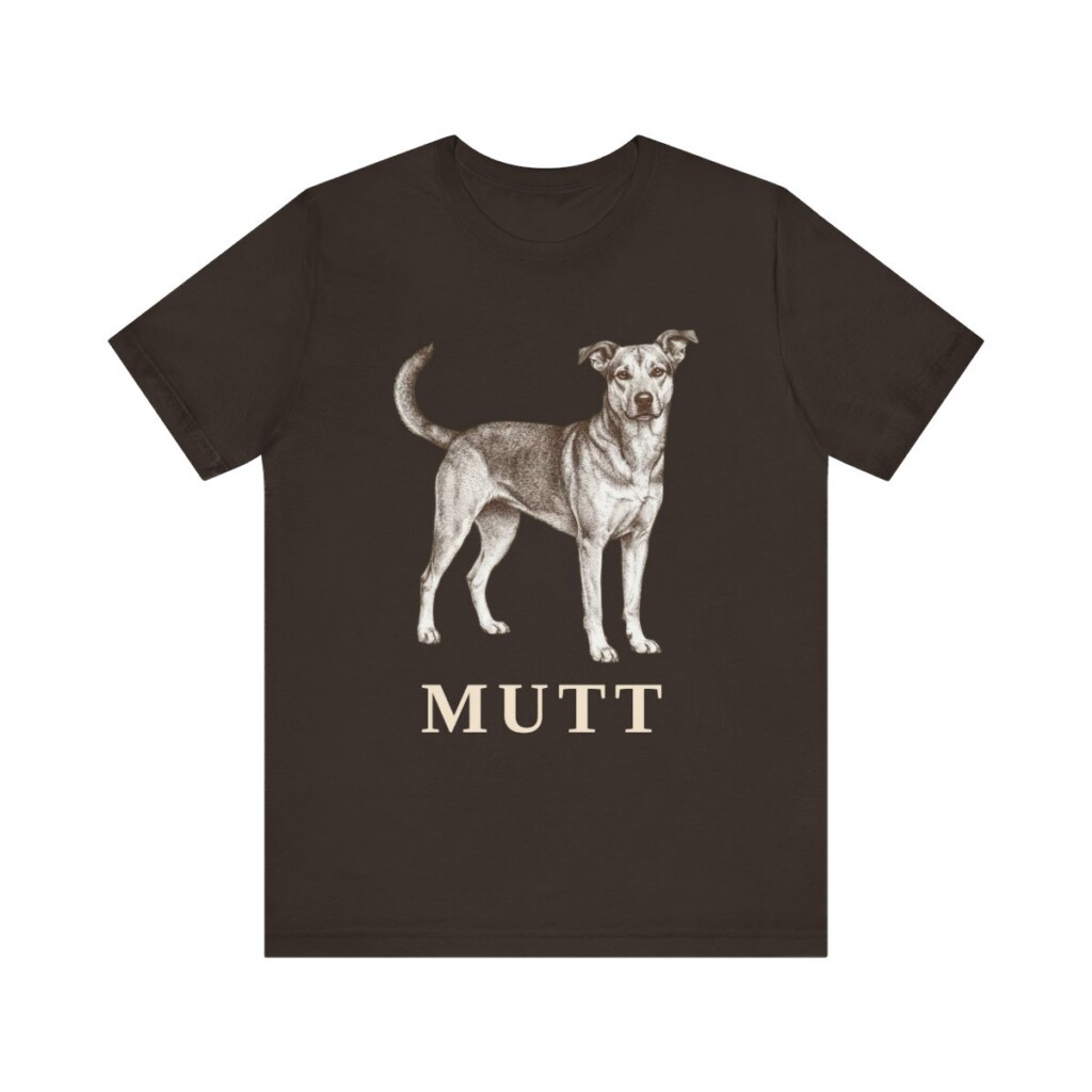 Mutt Lover Shirt, Vintage Dog Sketch Tee, Dog Lover Gift