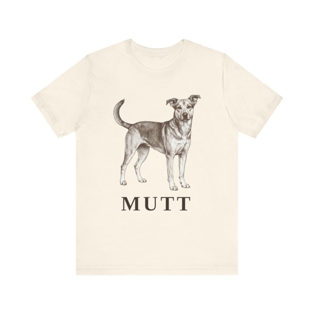 Mutt Lover Shirt, Vintage Dog Sketch Tee, Dog Lover Gift