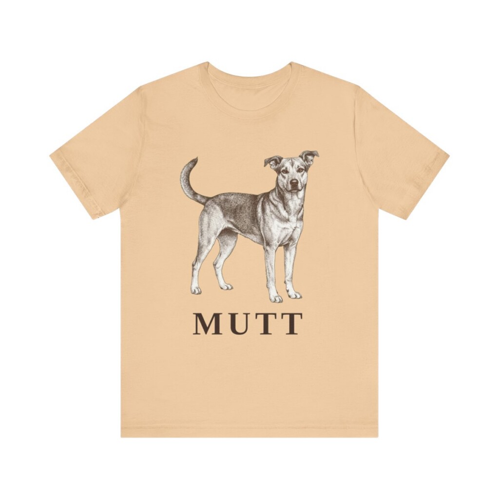 Mutt Lover Shirt, Vintage Dog Sketch Tee, Dog Lover Gift