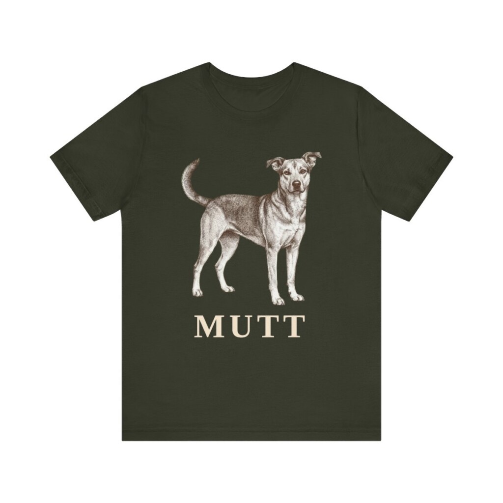 Mutt Lover Shirt, Vintage Dog Sketch Tee, Dog Lover Gift