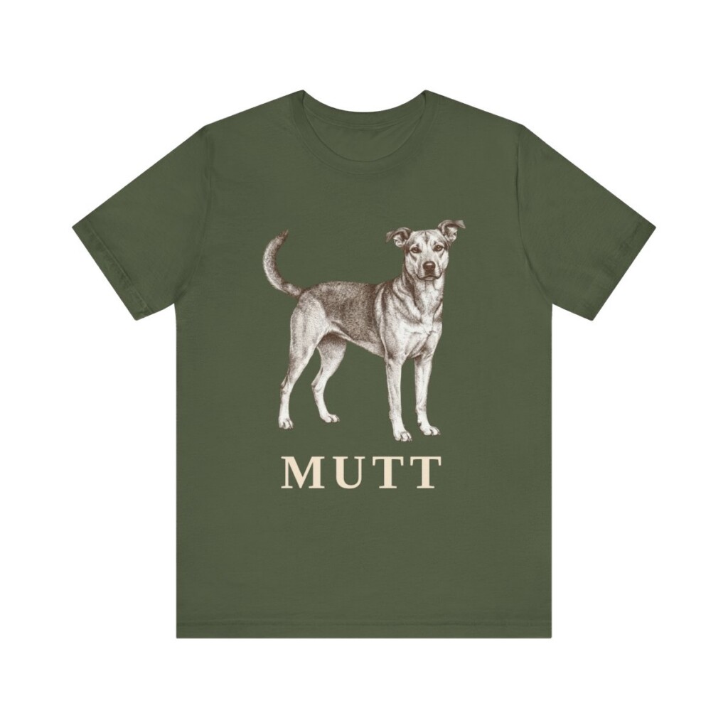 Mutt Lover Shirt, Vintage Dog Sketch Tee, Dog Lover Gift