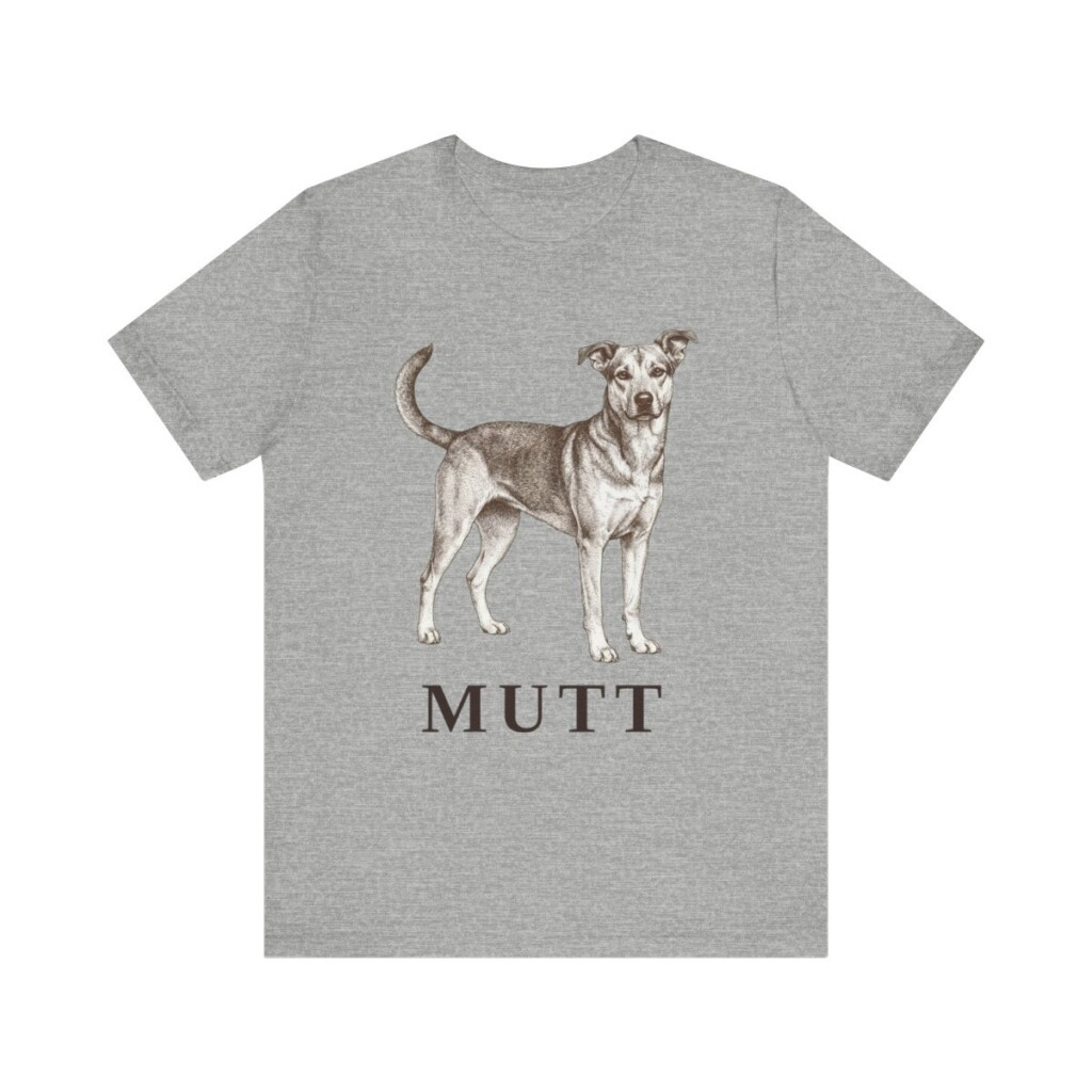 Mutt Lover Shirt, Vintage Dog Sketch Tee, Dog Lover Gift