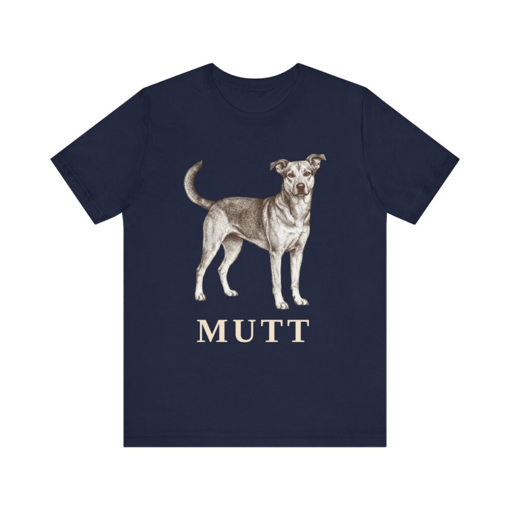 Mutt Lover Shirt, Vintage Dog Sketch Tee, Dog Lover Gift