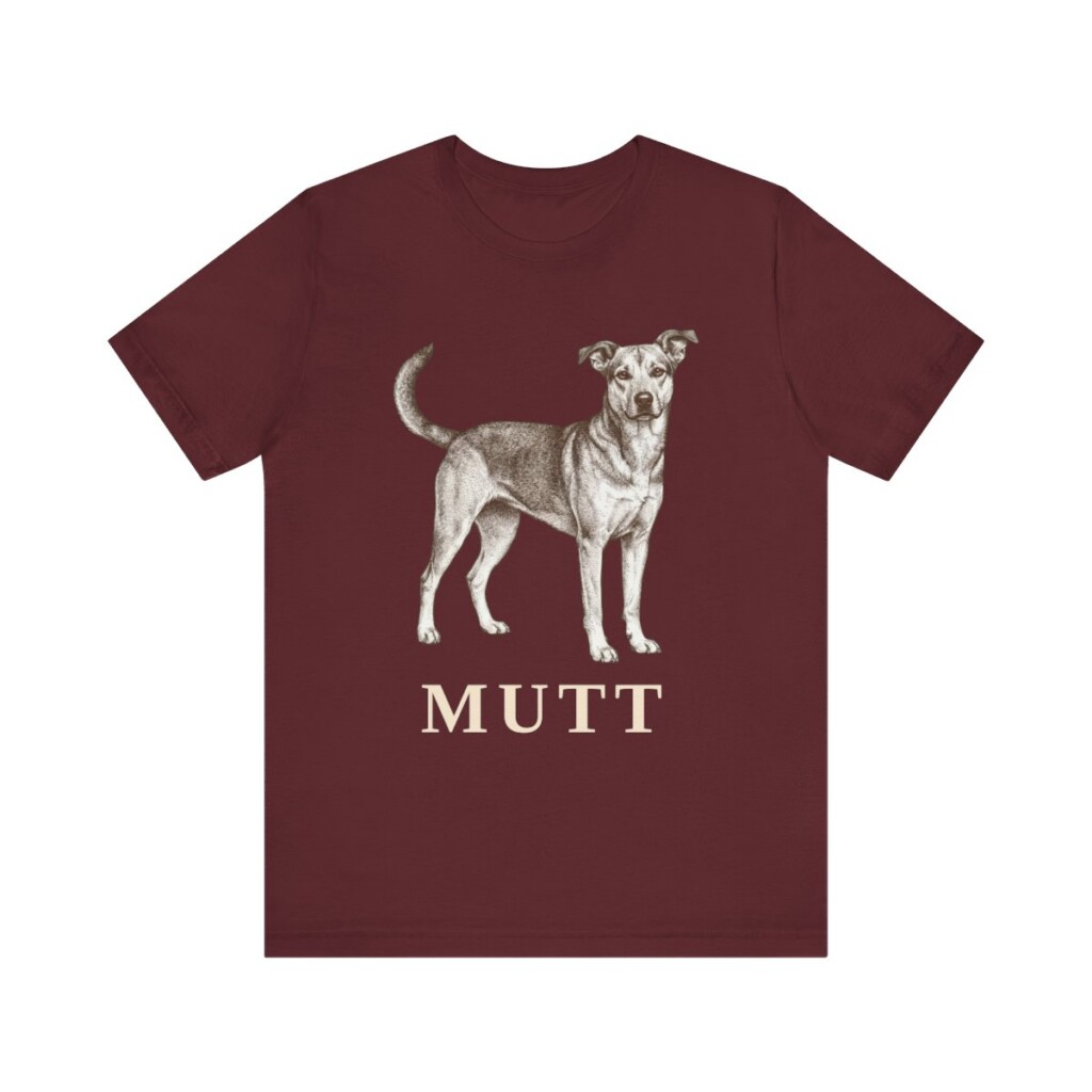 Mutt Lover Shirt, Vintage Dog Sketch Tee, Dog Lover Gift