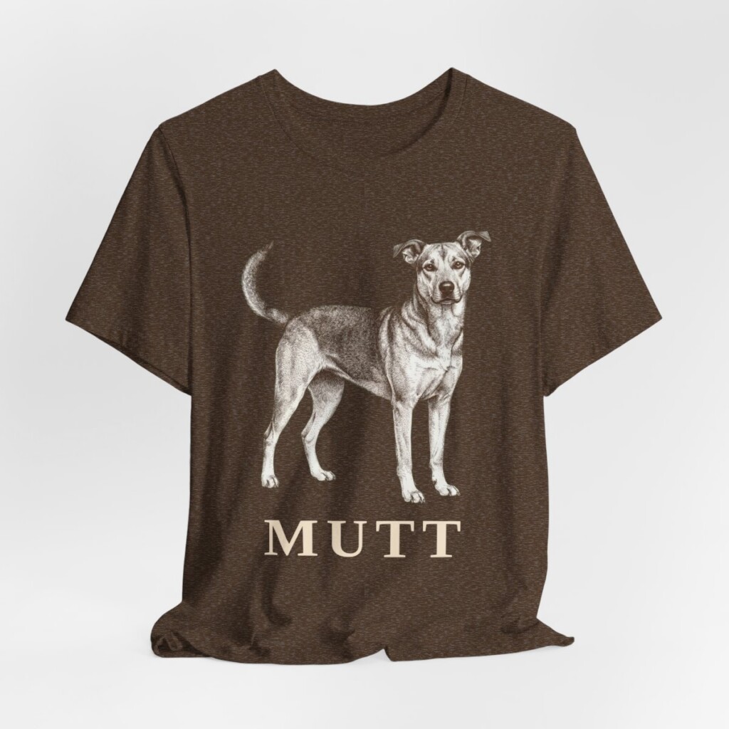 Mutt Lover Shirt, Vintage Dog Sketch Tee, Dog Lover Gift