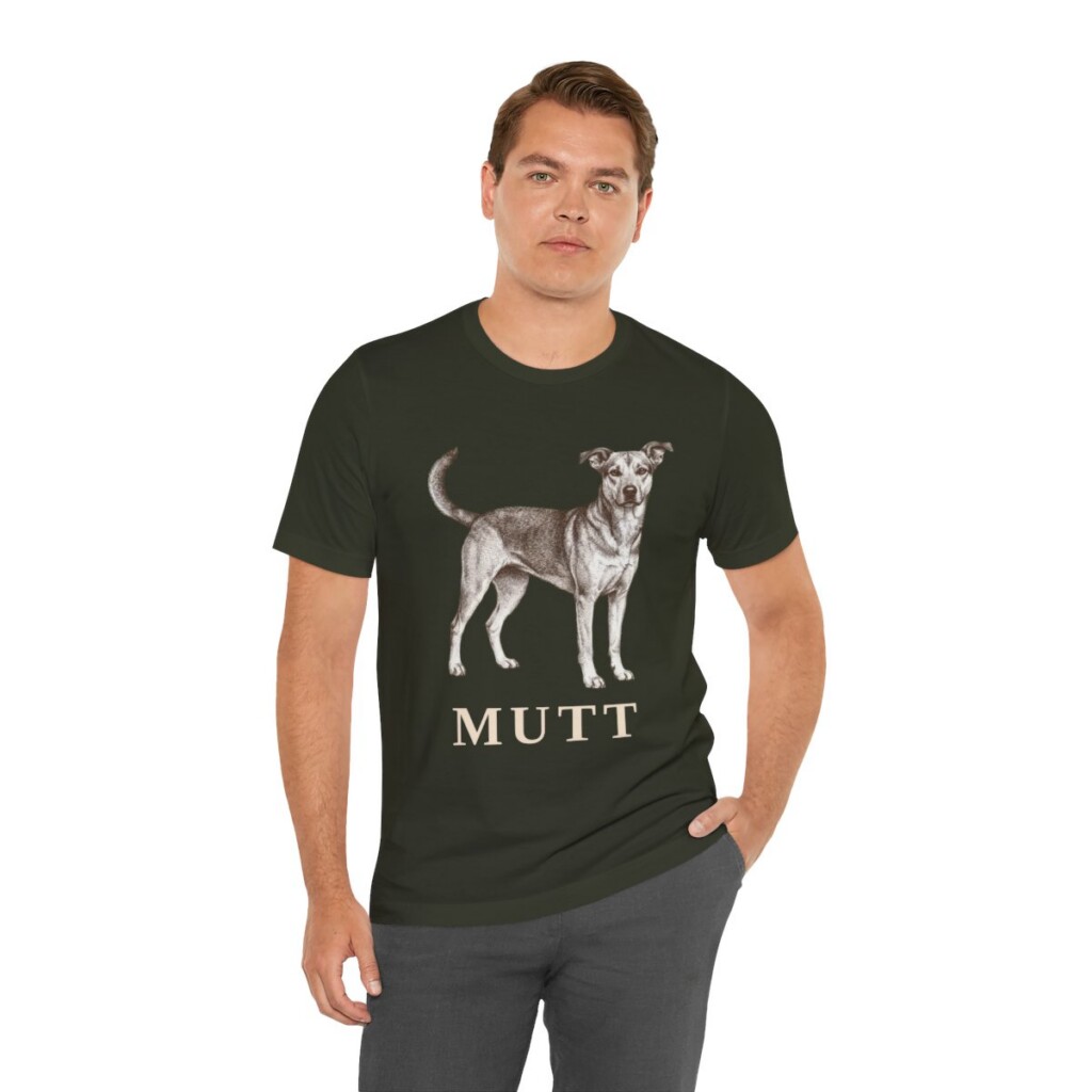Mutt Lover Shirt, Vintage Dog Sketch Tee, Dog Lover Gift