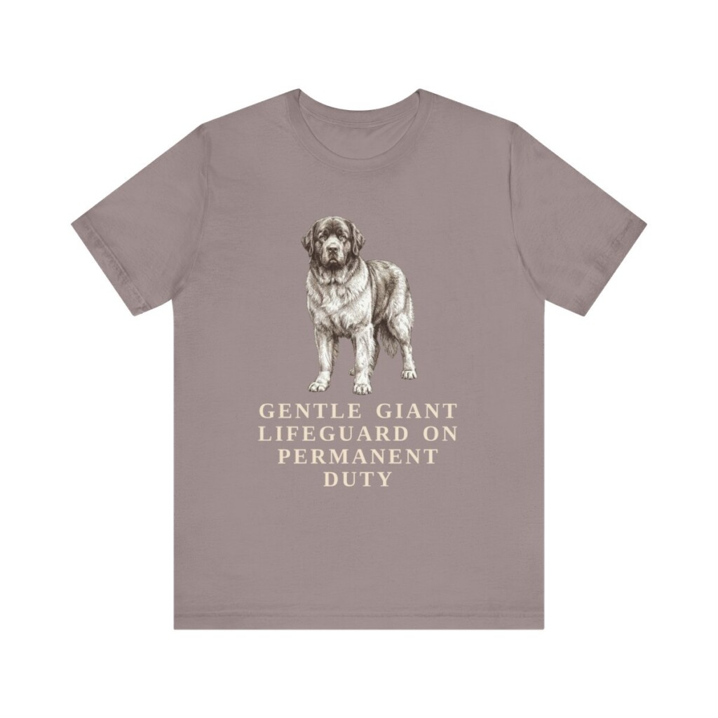 Newfoundland Dog Humor Shirt, Vintage Dog Sketch Tee, Dog Humor Gift