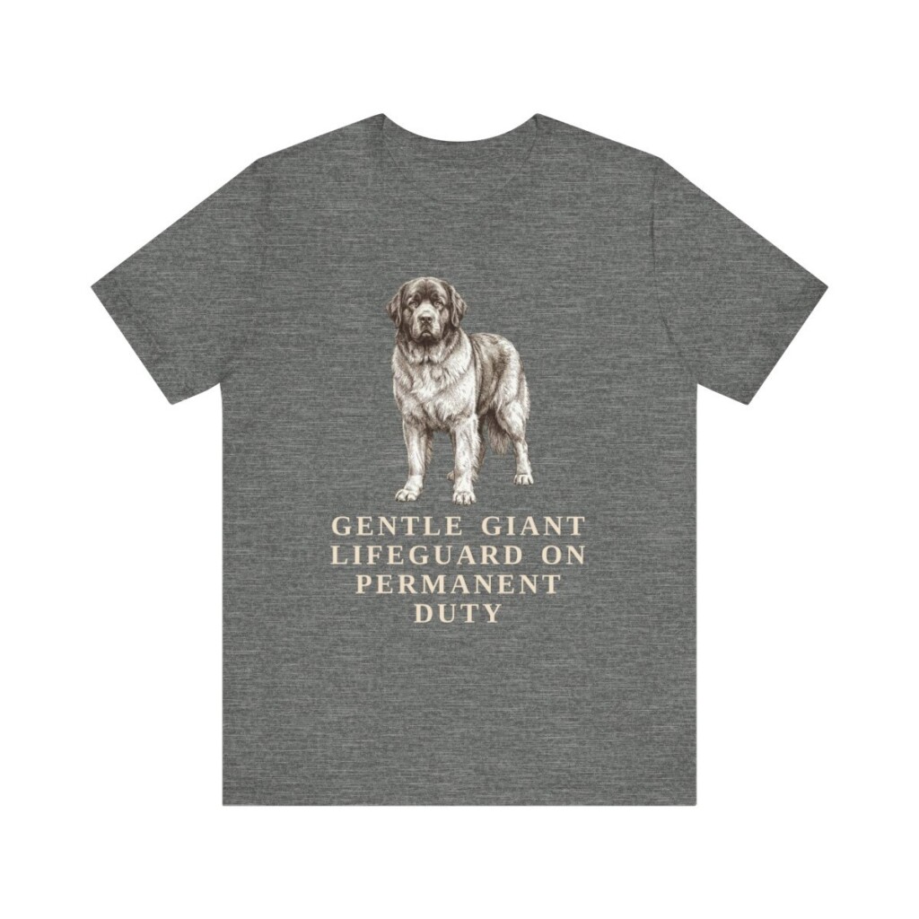 Newfoundland Dog Humor Shirt, Vintage Dog Sketch Tee, Dog Humor Gift