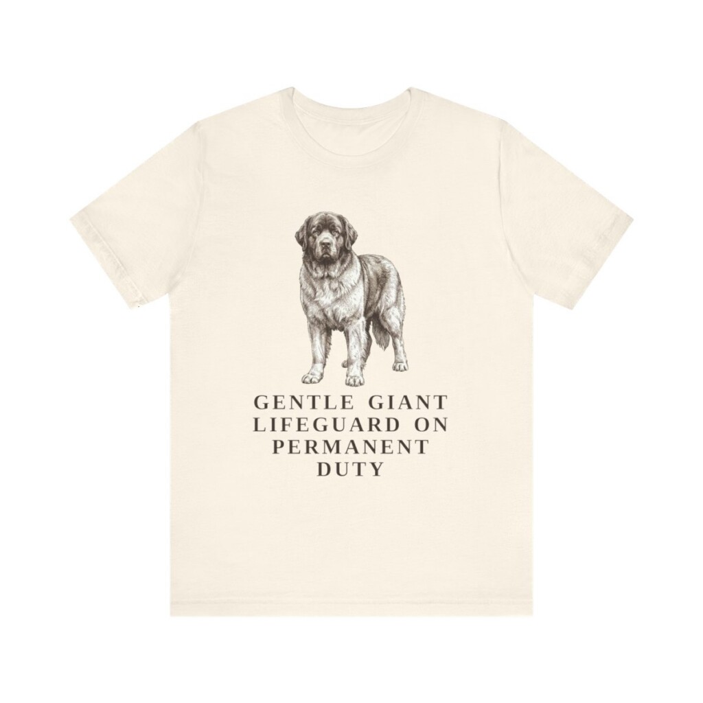 Newfoundland Dog Humor Shirt, Vintage Dog Sketch Tee, Dog Humor Gift