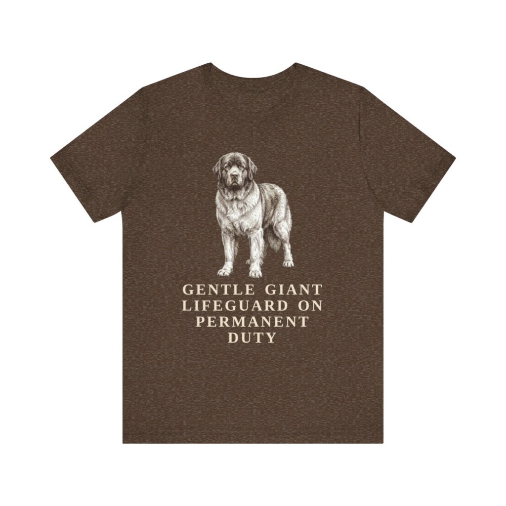 Newfoundland Dog Humor Shirt, Vintage Dog Sketch Tee, Dog Humor Gift
