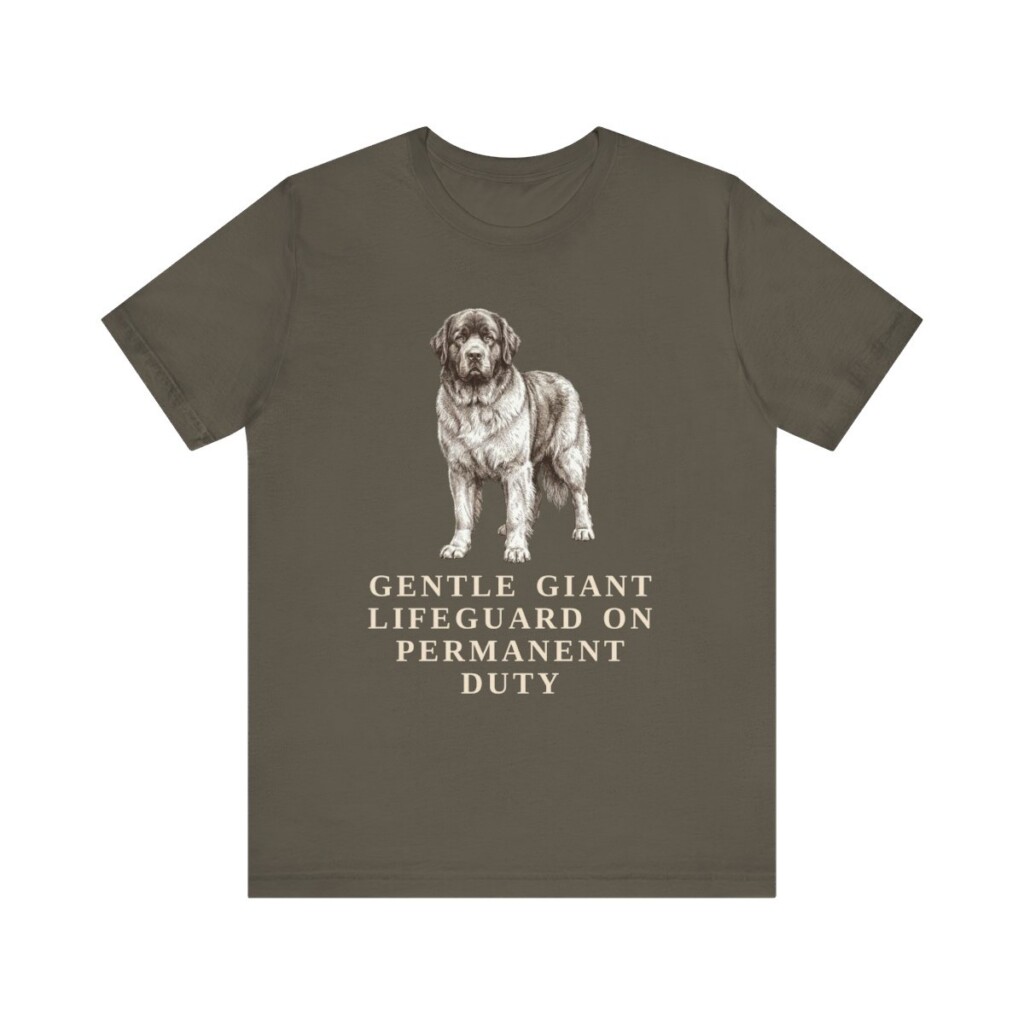 Newfoundland Dog Humor Shirt, Vintage Dog Sketch Tee, Dog Humor Gift