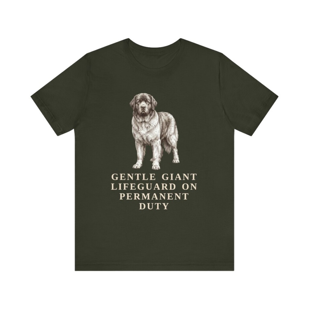 Newfoundland Dog Humor Shirt, Vintage Dog Sketch Tee, Dog Humor Gift