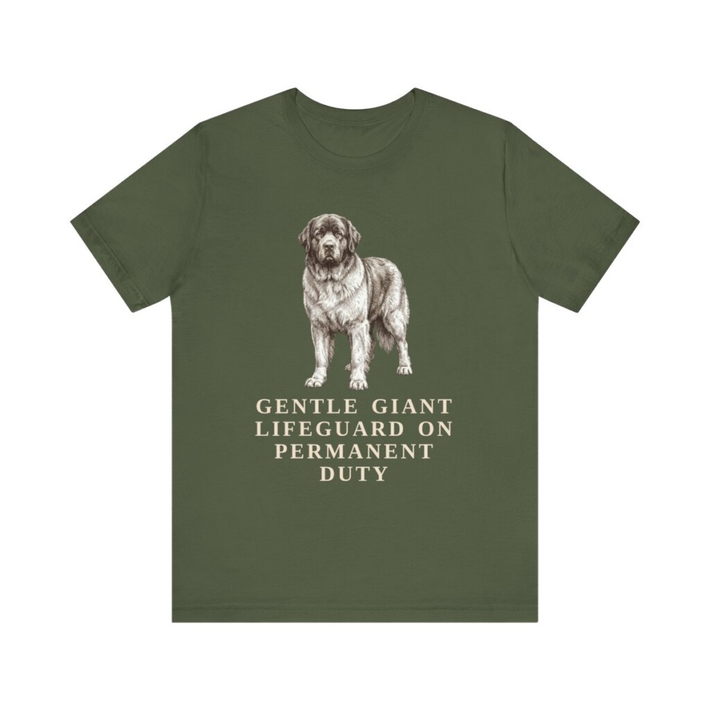 Newfoundland Dog Humor Shirt, Vintage Dog Sketch Tee, Dog Humor Gift