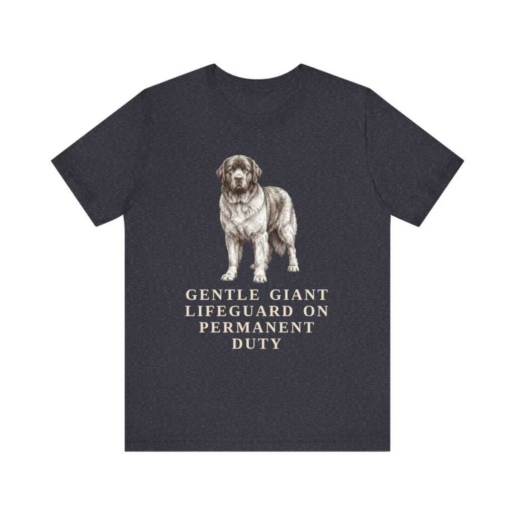 Newfoundland Dog Humor Shirt, Vintage Dog Sketch Tee, Dog Humor Gift