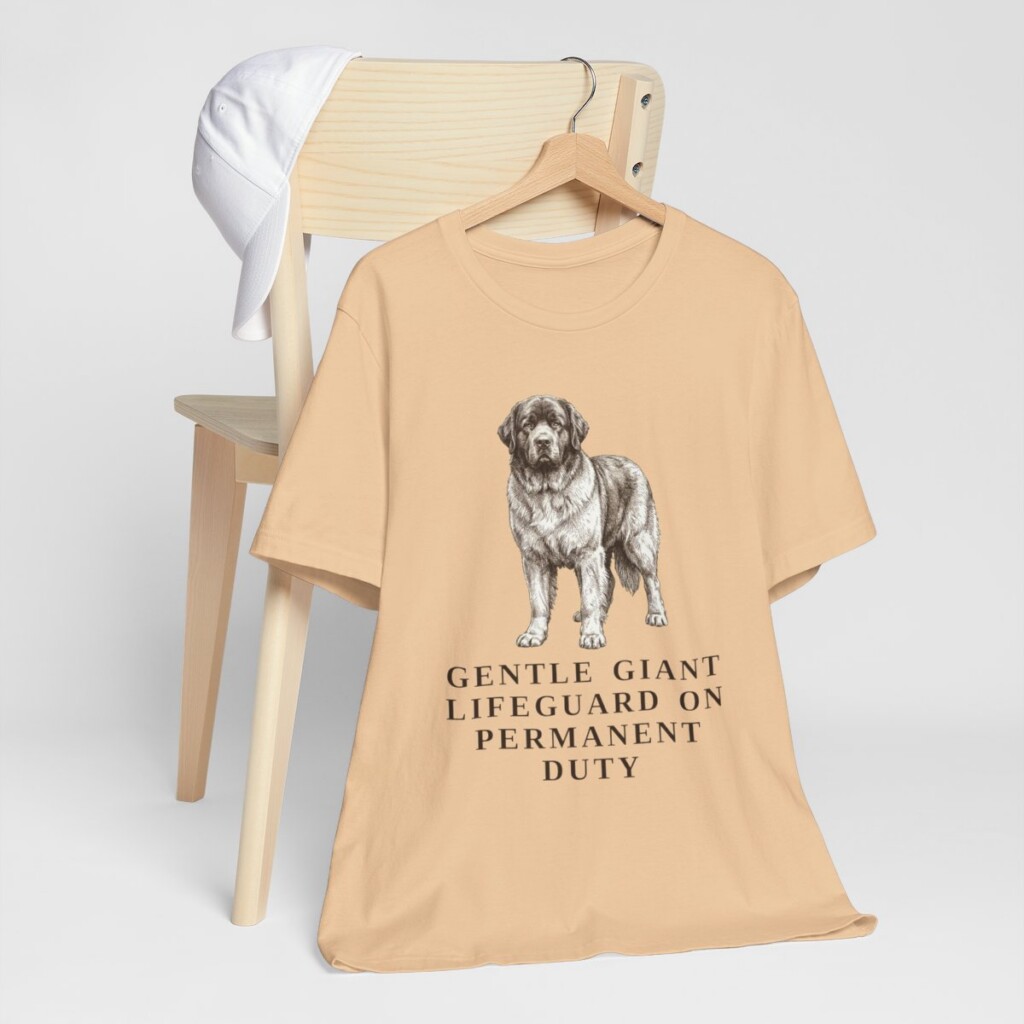 Newfoundland Dog Humor Shirt, Vintage Dog Sketch Tee, Dog Humor Gift