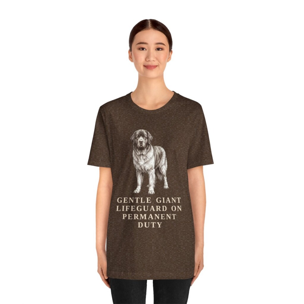 Newfoundland Dog Humor Shirt, Vintage Dog Sketch Tee, Dog Humor Gift