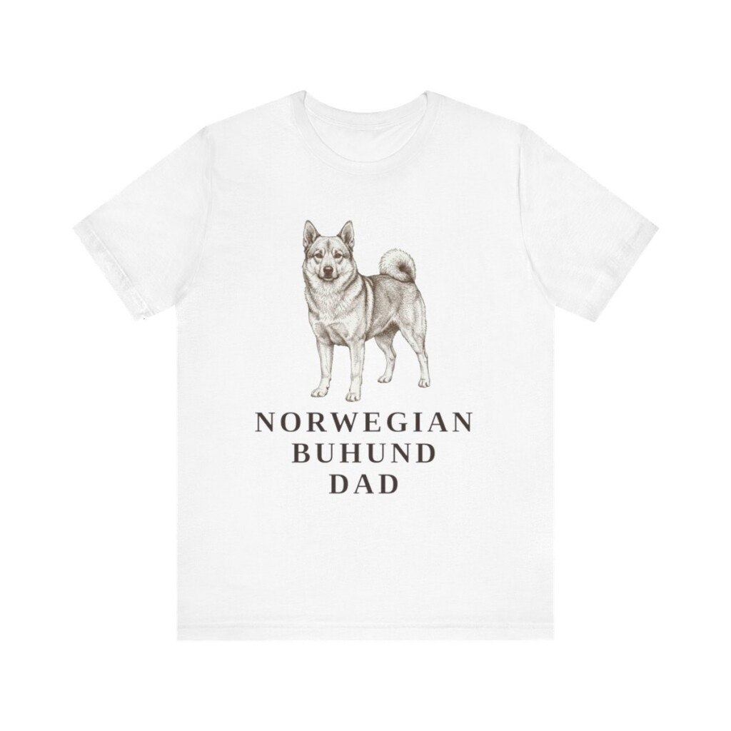 Norwegian Buhund Dad Shirt, Vintage Dog Sketch Tee, Dog Dad Gift
