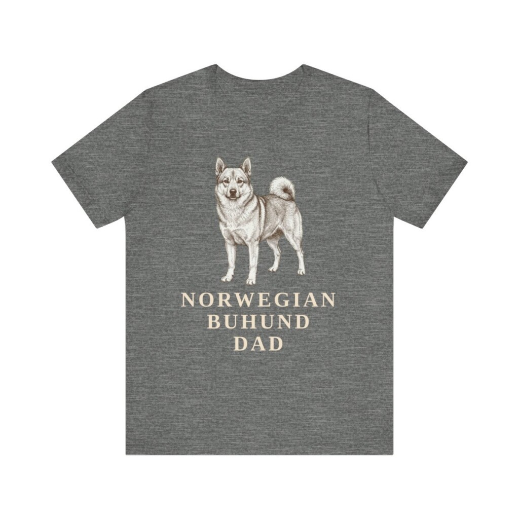 Norwegian Buhund Dad Shirt, Vintage Dog Sketch Tee, Dog Dad Gift