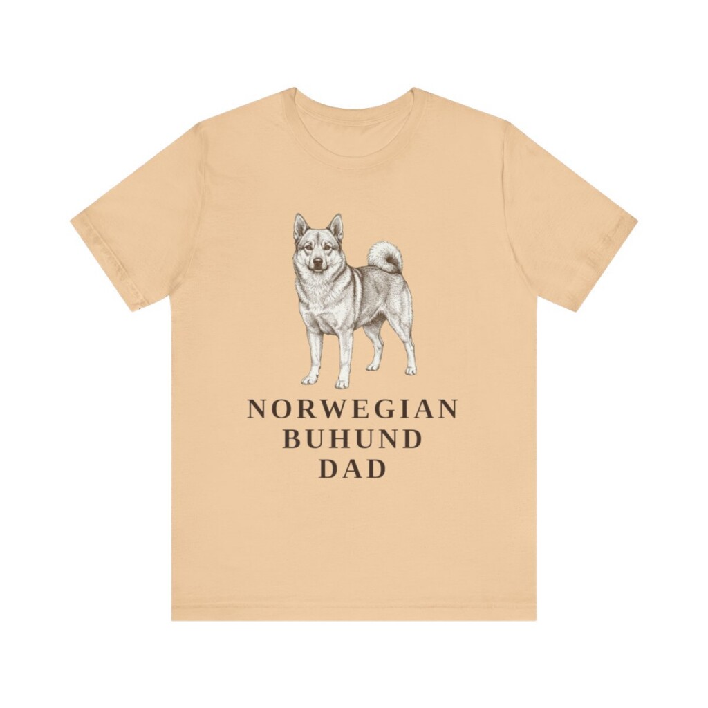 Norwegian Buhund Dad Shirt, Vintage Dog Sketch Tee, Dog Dad Gift