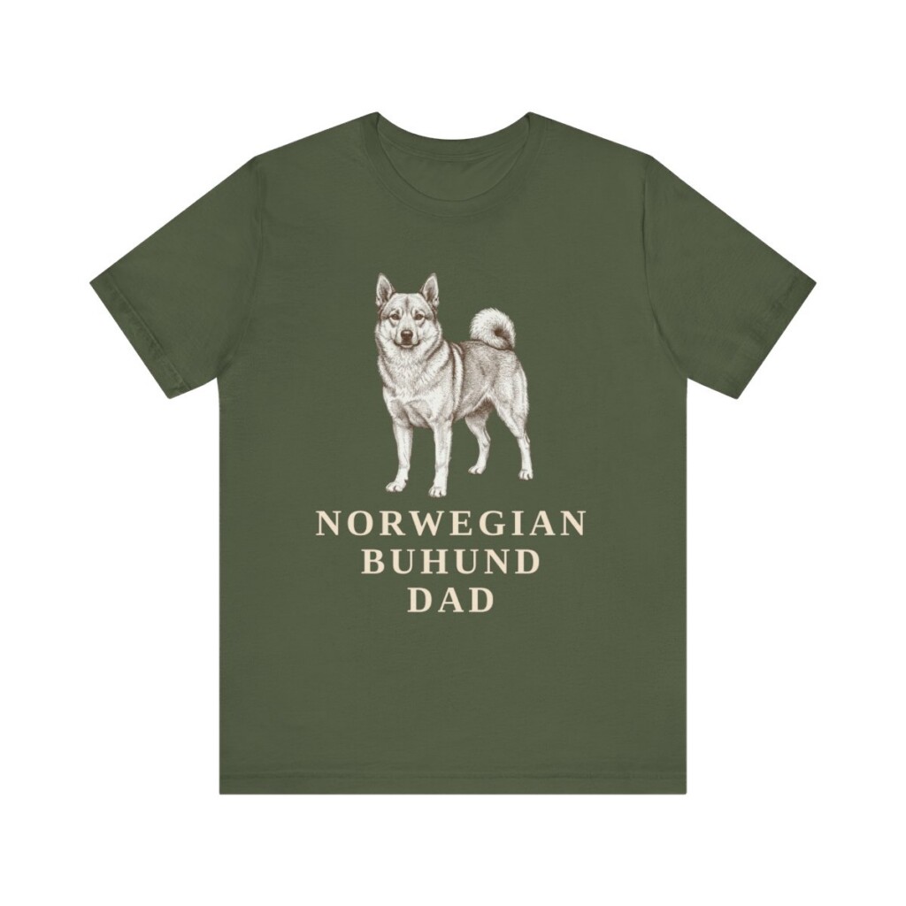 Norwegian Buhund Dad Shirt, Vintage Dog Sketch Tee, Dog Dad Gift