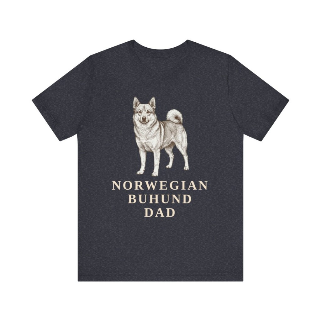 Norwegian Buhund Dad Shirt, Vintage Dog Sketch Tee, Dog Dad Gift