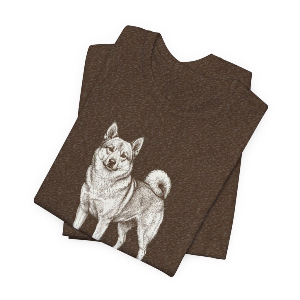 Norwegian Buhund Dad Shirt, Vintage Dog Sketch Tee, Dog Dad Gift