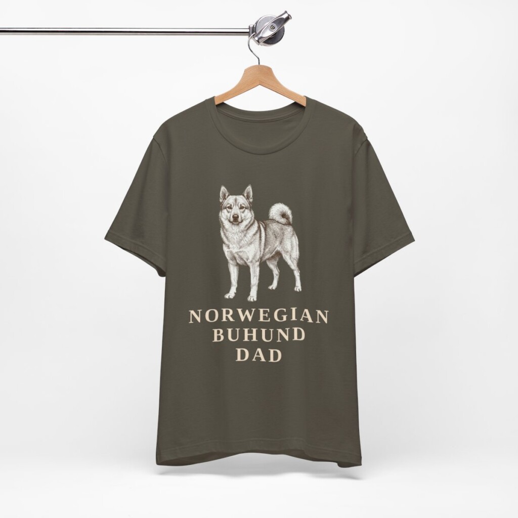 Norwegian Buhund Dad Shirt, Vintage Dog Sketch Tee, Dog Dad Gift