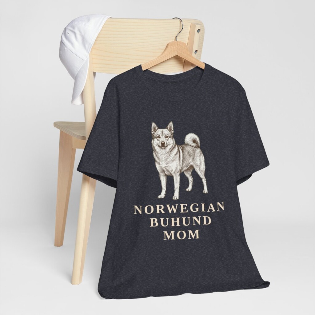 Norwegian Buhund Mom Shirt, Vintage Dog Sketch Tee, Dog Mom Gift