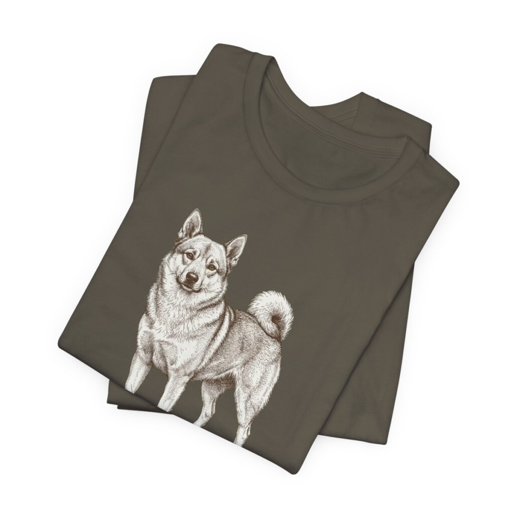 Norwegian Buhund Humor Shirt, Vintage Dog Sketch Tee, Dog Humor Gift