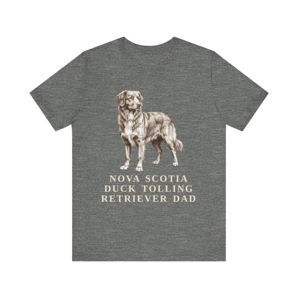 Nova Scotia Duck Tolling Retriever Dad Shirt, Vintage Dog Sketch Tee, Dog Dad Gift