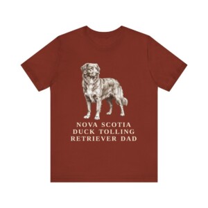 Nova Scotia Duck Tolling Retriever Dad Shirt, Vintage Dog Sketch Tee, Dog Dad Gift