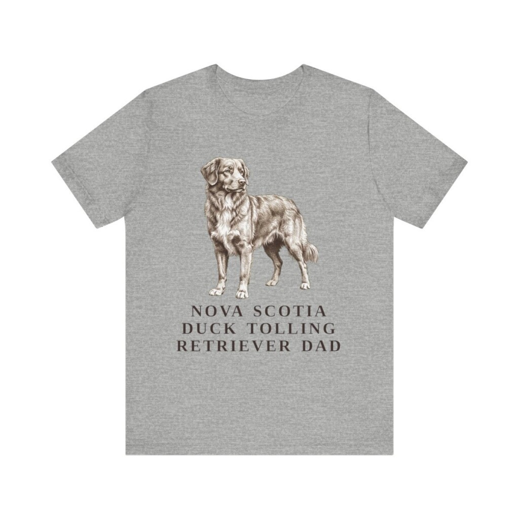 Nova Scotia Duck Tolling Retriever Dad Shirt, Vintage Dog Sketch Tee, Dog Dad Gift
