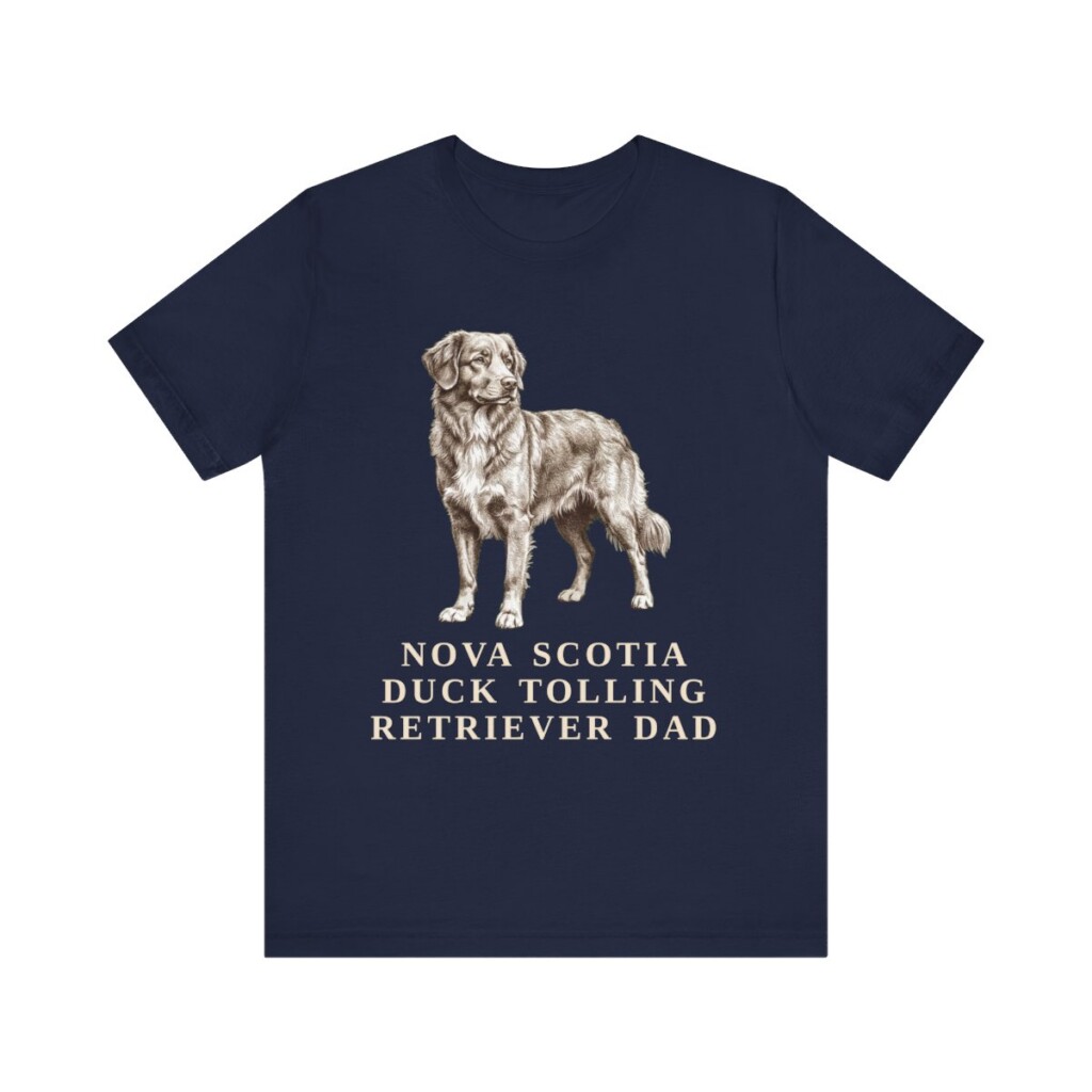 Nova Scotia Duck Tolling Retriever Dad Shirt, Vintage Dog Sketch Tee, Dog Dad Gift