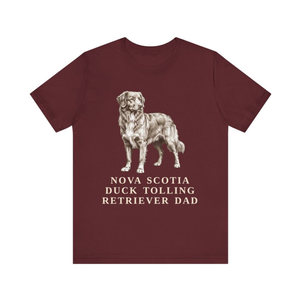Nova Scotia Duck Tolling Retriever Dad Shirt, Vintage Dog Sketch Tee, Dog Dad Gift