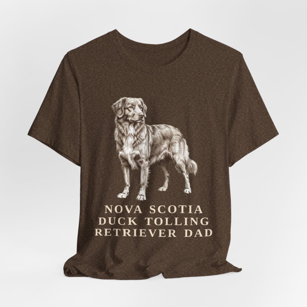 Nova Scotia Duck Tolling Retriever Dad Shirt, Vintage Dog Sketch Tee, Dog Dad Gift