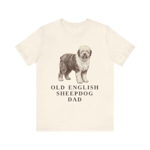Old English Sheepdog Dad Shirt, Vintage Dog Sketch Tee, Dog Dad Gift