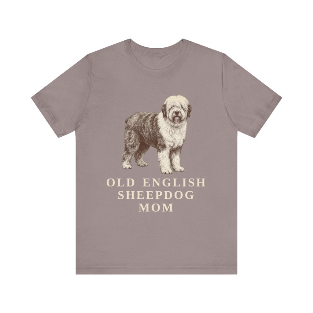Old English Sheepdog Mom Shirt, Vintage Dog Sketch Tee, Dog Mom Gift