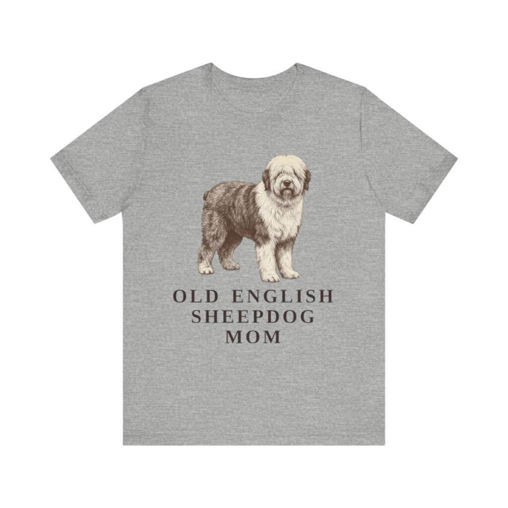 Old English Sheepdog Mom Shirt, Vintage Dog Sketch Tee, Dog Mom Gift
