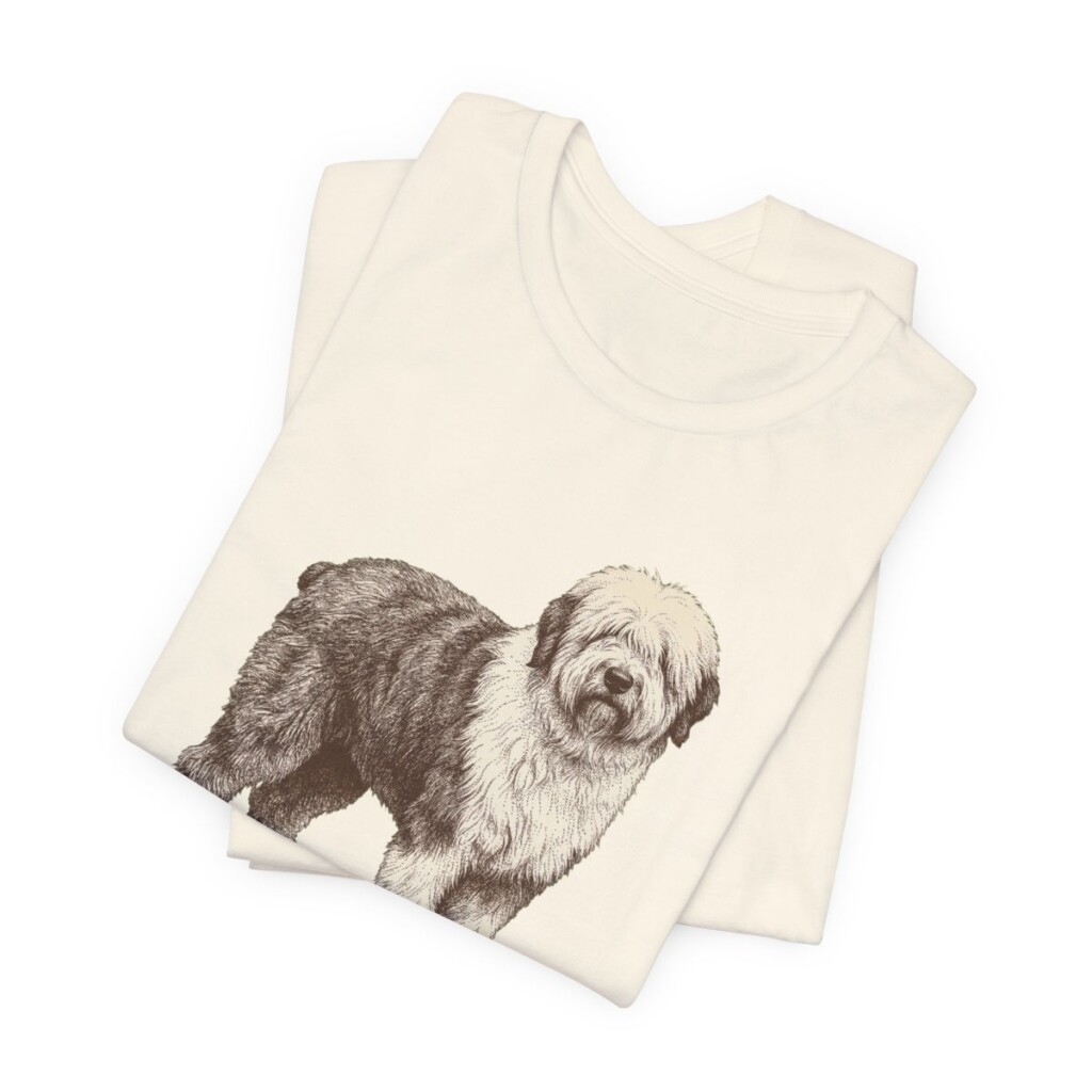 Old English Sheepdog Mom Shirt, Vintage Dog Sketch Tee, Dog Mom Gift